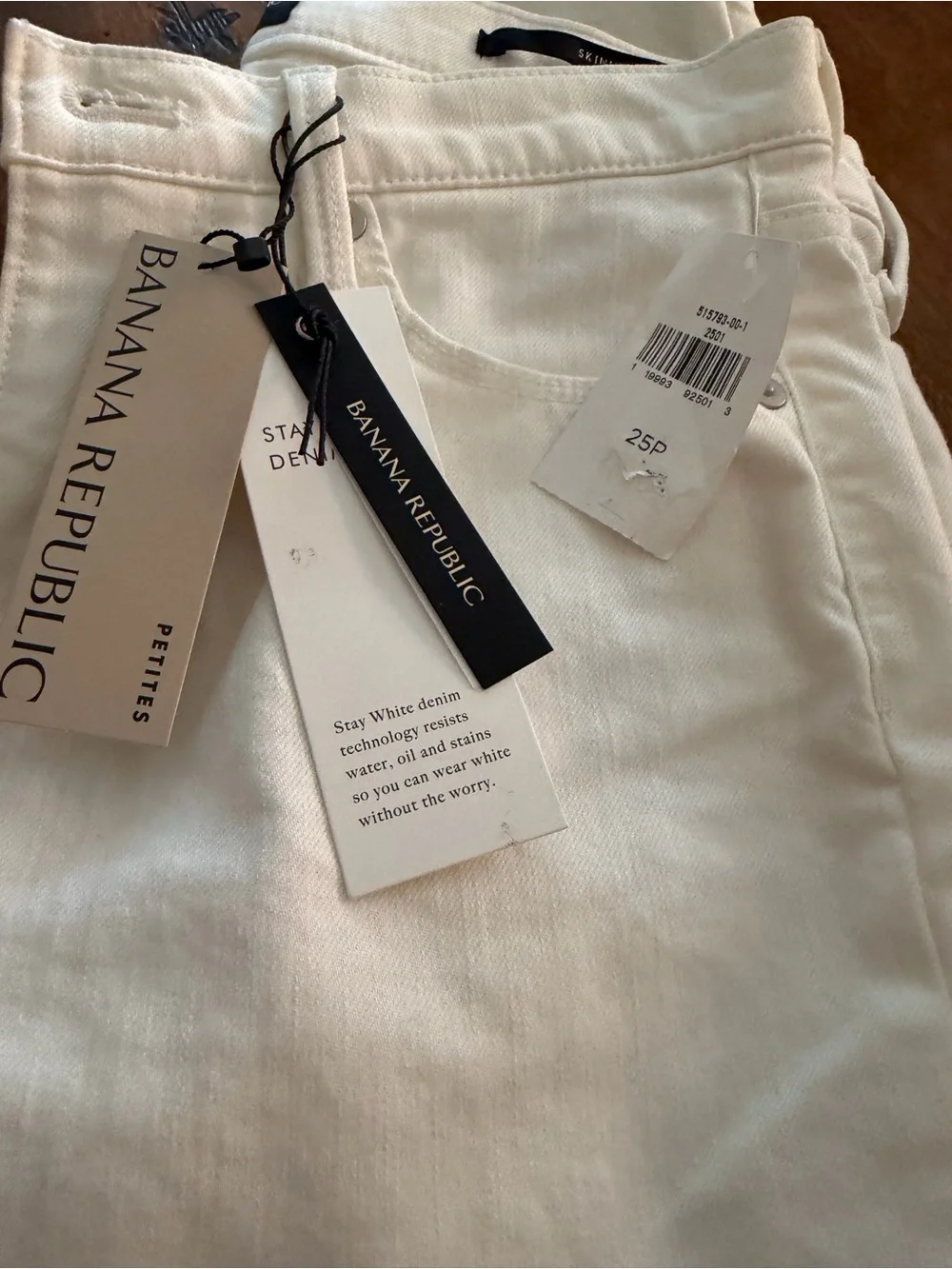 Banana Republic White Denim Petite Jeans with Tags